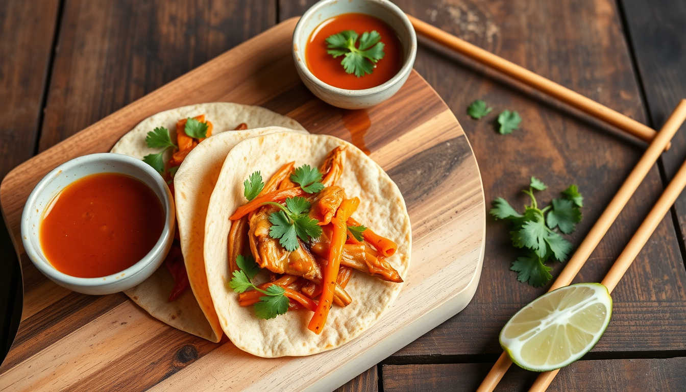 Jennie Walldén recept koreanskt – kyckling, tacos, kimchi